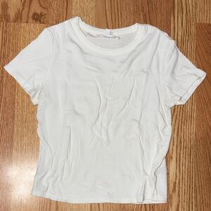 Pink rose ribbed top